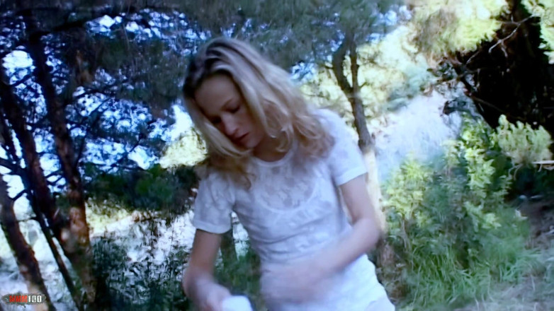 MMM100: Lady-margaux Great Blonde Lady Margaux Removing Clothes in the Woods