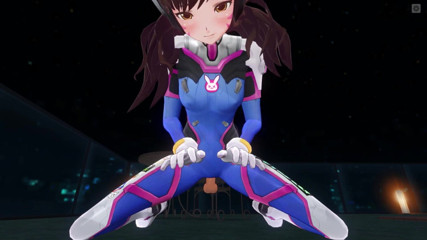 H3DC: 3d hentai en primer plano - Dva en traje apretado monta...