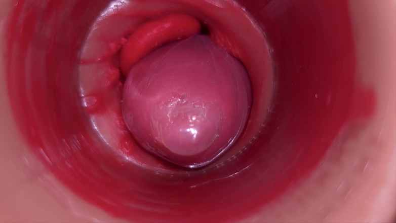 Creme sperm: All'interno di una camgirl cervix pov nella vagina con un...