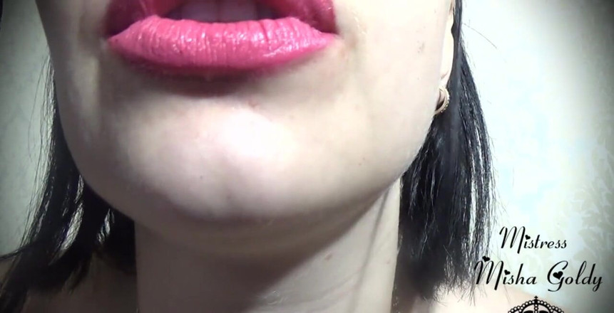 Goddess Misha Goldy: Morango rosa lábios joi você tem o privilégio de me...