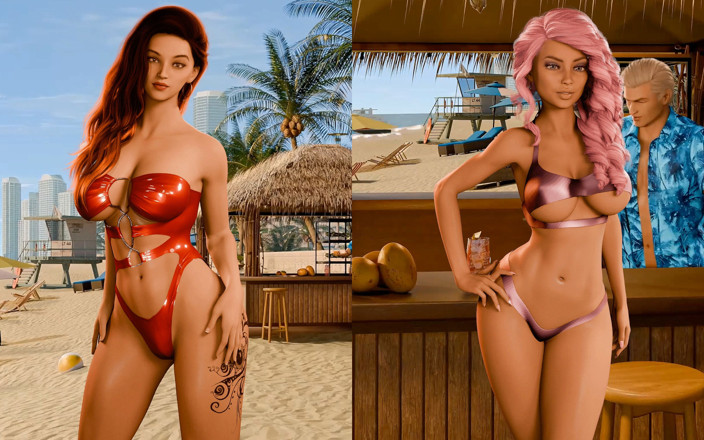 Adult Games by Andrae: Ep3: знакомство с Nikki и Veronika - приключение с большими сиськами