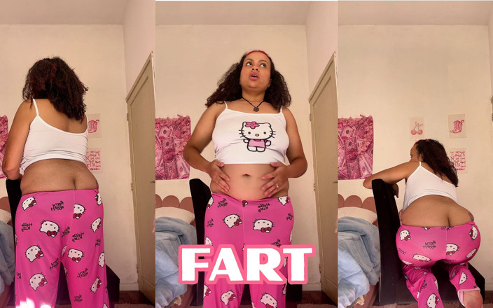 Cutiepiie Chubby: Teman wanita gasy pemalu menunjukkan buttcrack semasa kentut kali pertama...