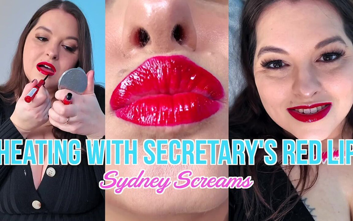 Sydney screams fetish: 비서의 빨간 입술로 바람피는