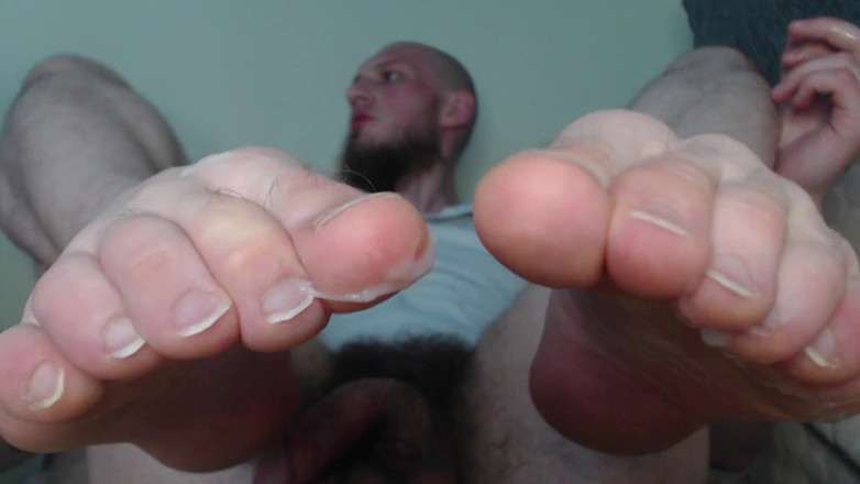Hunky time: Nohy, tlustý čůrák a sperma