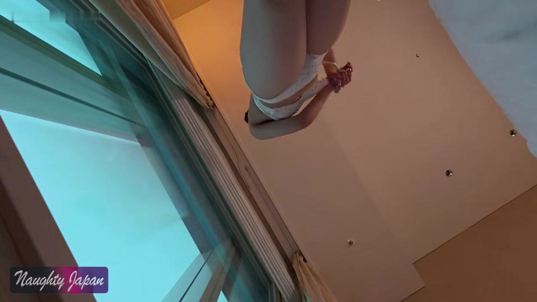 Asian cutie: Rivelazione rosa fresca. Osservazione da vicino spalancata a distanza intima