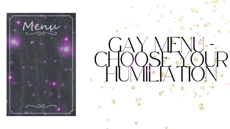 Goddess Misha Goldy: Menu gay - choisissez votre humiliation, payez pour votre humiliation