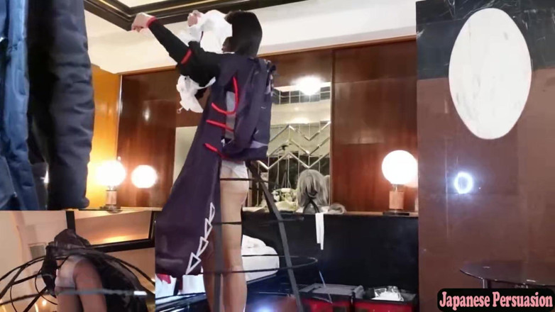 Asian happy ending: Косплеєр з чистим зображенням розкриває секретну сторону, настрій після заходу перетворюється на інтимну таємну зустріч