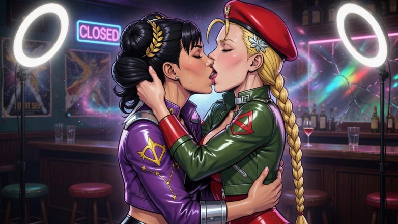 AI Porn: Cammy y Chun Li besando Ai