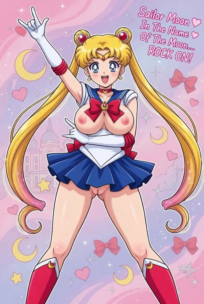 L6RD7BLU3 AI: Sailor Moon menggoncang pantat botak ketatnya