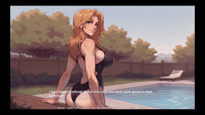 Cumming Gaming: 私の新しいガールフレンドタブー変態ゲームEp.2貧乳の義理の妹と継母の熟女が水着で私をからかっています!