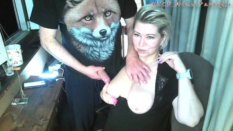 AimeeParadise: The old Fox squeezes the tits of his eternally young...