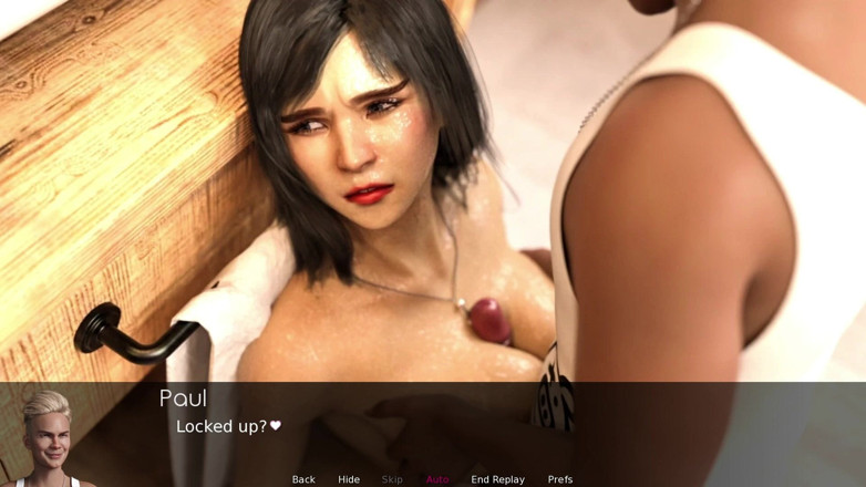 Porngame201: LISA #32 - Douche met Paul - pornospellen, 3d Hentai, spelletjes voor volwassenen, 60 fps