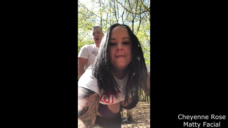Cheyenne Rose 80: Развлечение с трахом и камшотом на лицо на улице