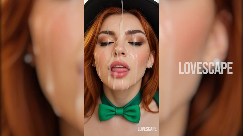 Lovescape: Tetona Babe Douses escote en Stout - Orgía de pub (ai Gen)