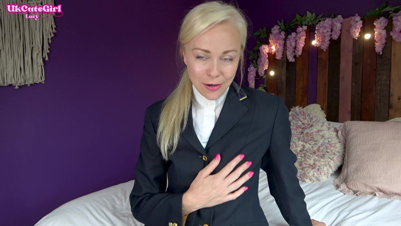 UKCuteGirl Lucy Lauren: Jeździecki JOI: Błagaj o spermę na moim dnie