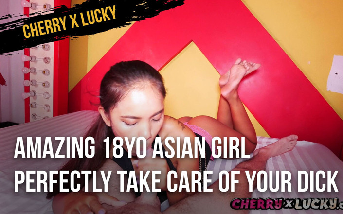 Cherry X lucky: Une Asiatique incroyable de 18 ans s’occupe parfaitement de ta bite