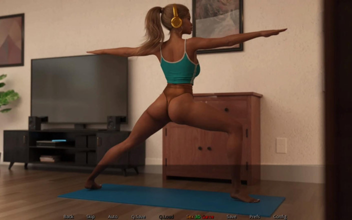 Q Boy: Ev arkadaşının üstsüz yogası - gün batımı gülü - e06