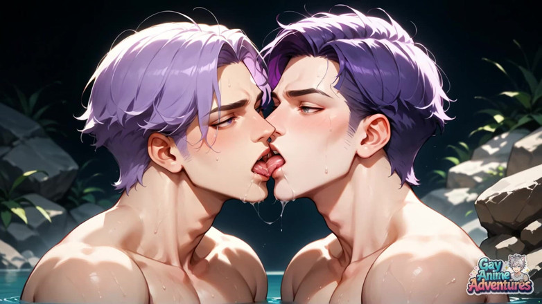 Gay Anime Adventures: Steamy Rock Caverna é o lar de Glistening, Garanhões Musculosos de...