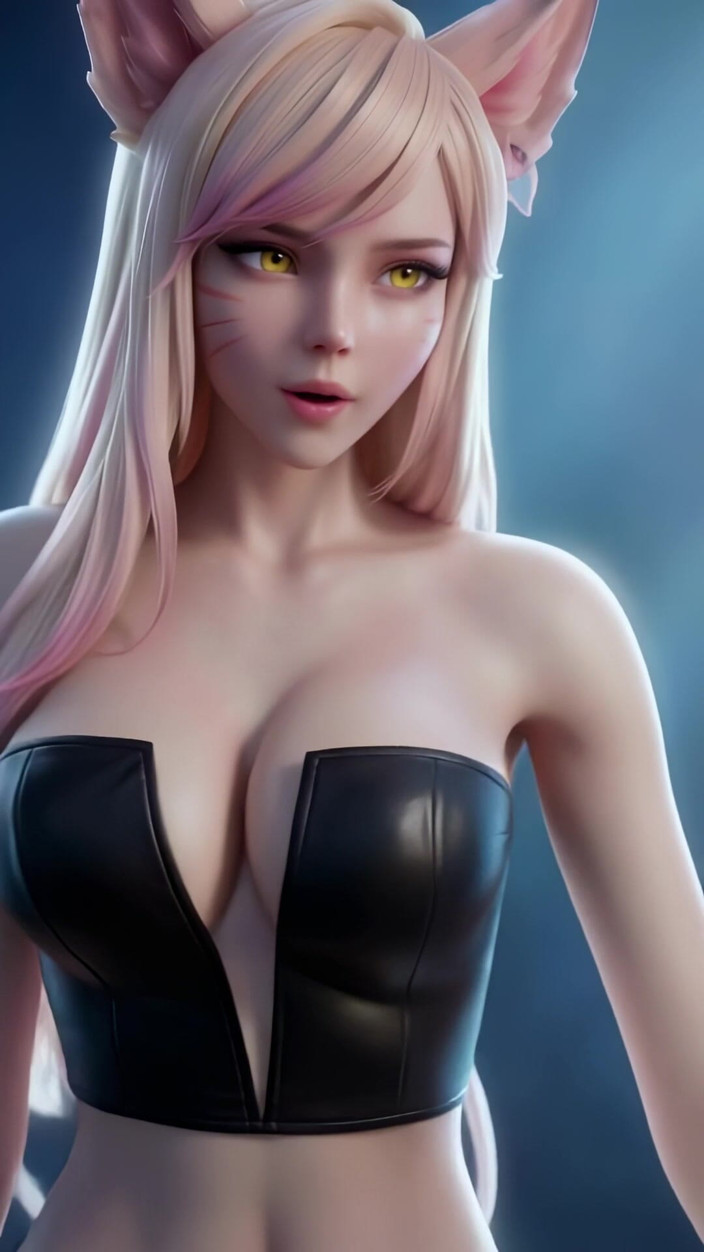 3D-Hentai Games: Tarian seksi Ahri (cewek mata hitam peas - boom boom pow)