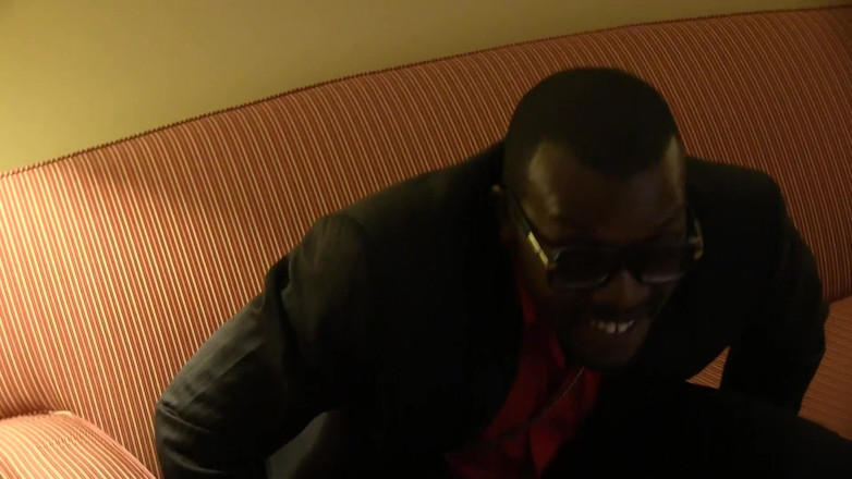 Get Your Fix: Curious gorgeous blonde spies on tasty enormous big black cock