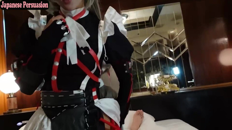 Asian happy ending: Cosplayer dengan gambar murni menunjukkan sisi rahasia, suasana hati setelah...