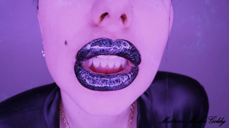 Goddess Misha Goldy: Bibir hitam berkilau dapat kawalan penuh ke atas anda! Joi...