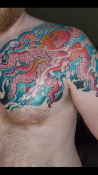 My Octopus Tattoo Is Finished! I Love It!