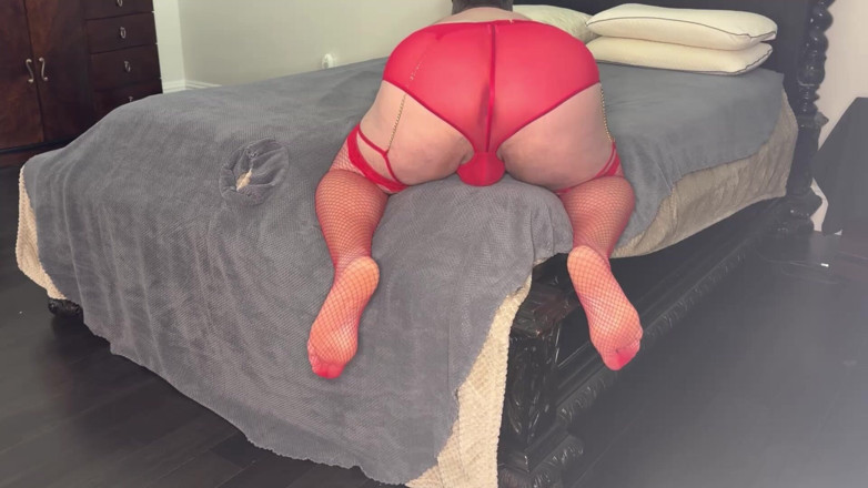 GottaLuvBB: Nieuwe rode netkousen en panty passen