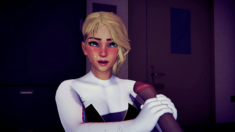 Waifu club 3D: Gwen ngocok kontolmu sampai kamu muncrat
