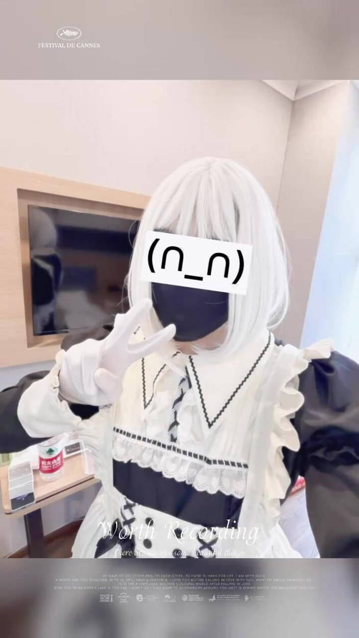 TsukiginAsayume: Crossdresser White Stocking and Maid