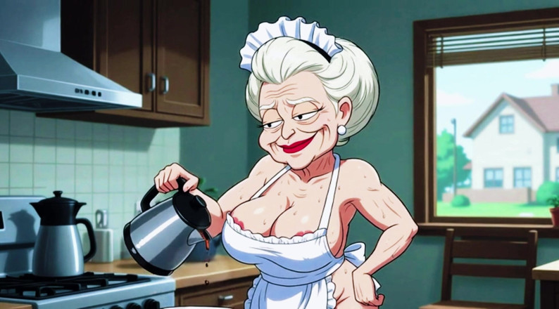 AI Porn: Ai mature dans les cuisines à gros nichons