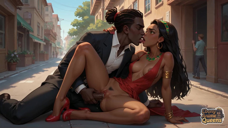 Ebony Anime Queens: Fantástica xxx con putas de ébano locas y sus impresionantes habilidades...