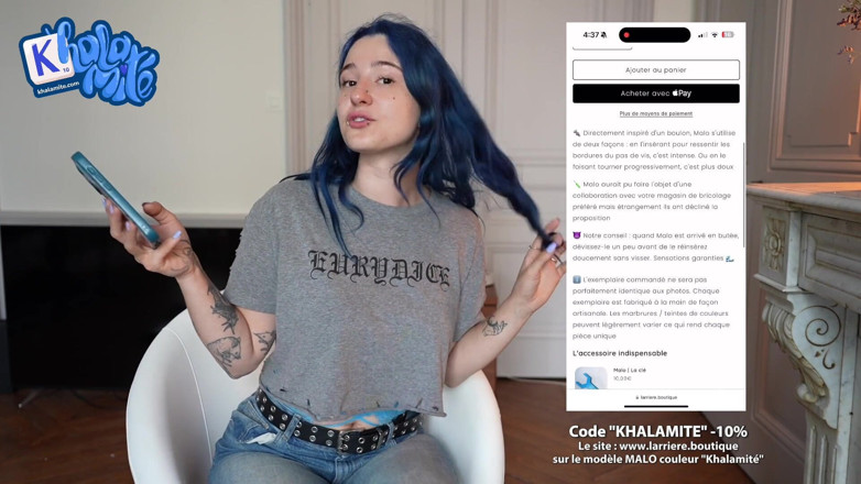 Khalamite: Nepotřebuje muže, když máte velké dildo - francouzská alternativní chlupatá dívka...