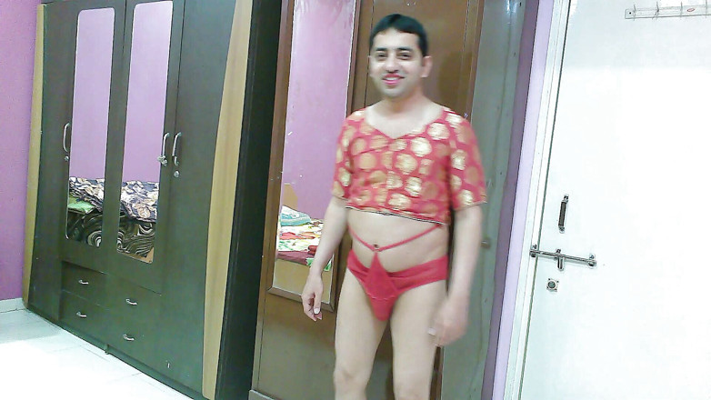 Cute & Nude Crossdresser: Người mặc đồ xuyên thấu ngọt ngào femboy sweet lollipop ở trên...
