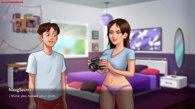 Naughty gameplays: Saga de vară de la Darkcookie - Fată sexy cu țâțe mari,...