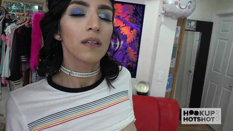 Hookup Hotshot: Skinny latina finds a guy online &amp; gets roughly fucked