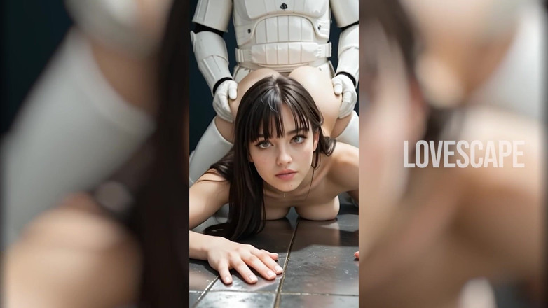 Lovescape: Stormtrooper gf leva dois: wild trooper sexo a três