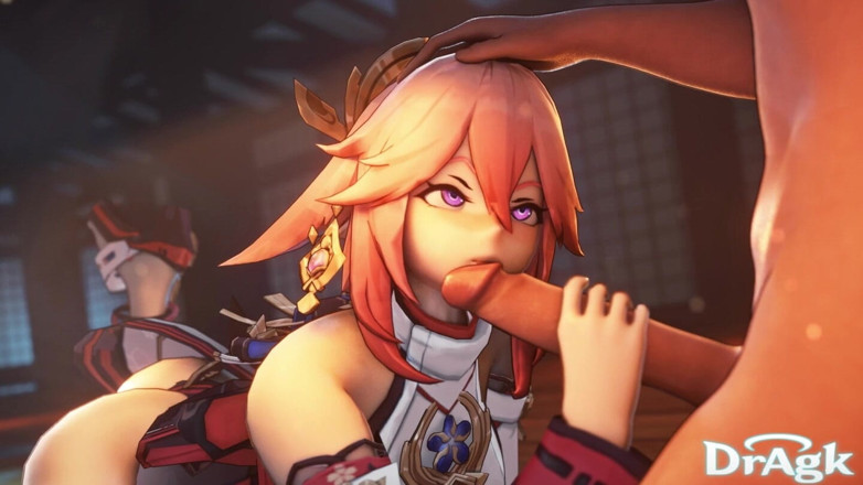 DrAgk: Yae miko baal raiden ei kuki shinobu genshin çarpma porno seks...