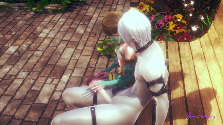Yaoitube: Zelda Yaoi Femboy - Link Handjob (ocensurerad)
