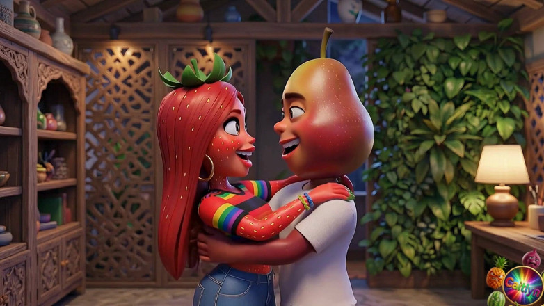 Caitlynvx: Episode 5 - Cute Strawberry Girl and Sweet Avocado Man Sharing Gentle...