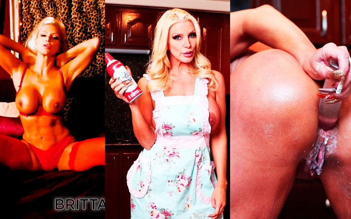 Brittany Andrews: गंदी सुनहरे बालों वाली स्वामिनी Brittany Andrews अपनी चूत और स्तनों को क्रीम से रगड़ती है!