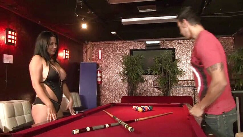 Gazongas: Busty MILF gets slammed on the pool table