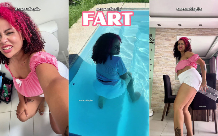 Cutiepiie Chubby: Pulchna dziewczyna Fart Głośno rips z Głupie głupki reakcje twarzy