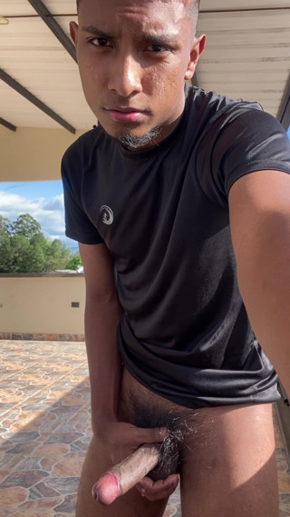 Andy garces xx: テラスでのオナニー