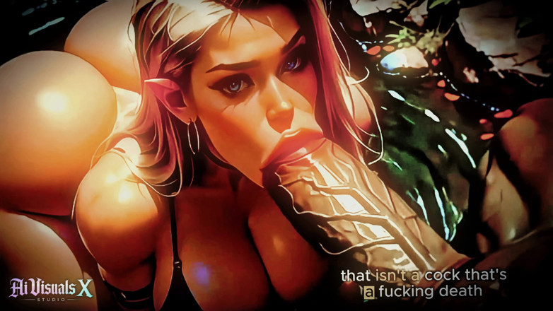 AI Visuals X: Orc Elf Alien Fantasy Blowjob &amp; Titfuck Kompilacja - Animowane porno (ai wygenerowane)