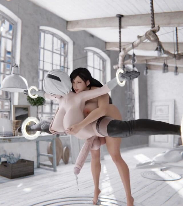 Velvixian3Futanari: Tifa och 2b sexslav futa Shemale