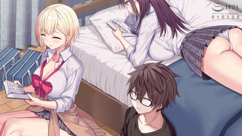 Hentai Eagle: Triangle amoureux - animation de sexe à trois