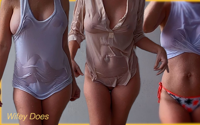 Wifey Does: Wifey - camisa mojada y sujetador sin sujetador