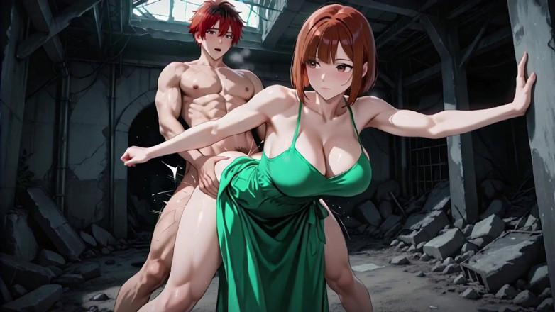 Tay Swift X: Pelirroja de anime follada duro en fábrica arruinada - goteando semen...