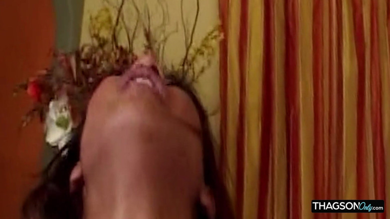 THAGSON RETRO: Creampie anal béant débordant - nettoyage cul à bouche baveux